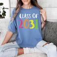 Class Of 2031 Kindergarten Graduation Back To School T-Shirt Women's Comfort Colors T-Shirt Blue Jean