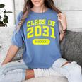 Class Of 2031 Shirts For Kindergarten Photo To Graduation Women's Comfort Colors T-Shirt Blue Jean