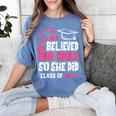 Class Of 2032 She Believed She Could Kids Graduation T-Shirt Women's Comfort Colors T-Shirt Blue Jean