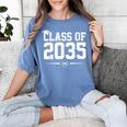 Class Of 2035 Grow With Me Graduation First Day Of School Women's Comfort Colors T-Shirt Blue Jean