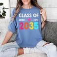 Class Of 2035 Kindergarten Pre K Grow With Me Graduation Women's Comfort Colors T-Shirt Blue Jean
