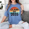 Class Of 2035 Senior Graduate Retro Graduation Women's Comfort Colors T-Shirt Blue Jean