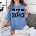 Class Of 2043 Grow With Me Graduation First Day Of School Women's Comfort Colors T-Shirt Blue Jean