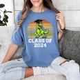 Class Of Dinosaur Apparel 2024 Graduation Graduate Dino Boy Women's Comfort Colors T-Shirt Blue Jean