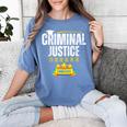 Criminal Justice Degree Graduation Senior Celebration Grad Women's Comfort Colors T-Shirt Blue Jean