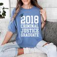 Criminal Justice Major Shirt 2018 Graduate Graduation E Women's Comfort Colors T-Shirt Blue Jean