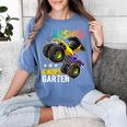 I Crushed Kindergarten Monster Truck Graduation Boys Small Women's Comfort Colors T-Shirt Blue Jean