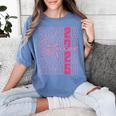 Cute Girls Women Class 2025 Graduation Senior Coquette Bow Women's Comfort Colors T-Shirt Blue Jean