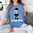 Cute Graduation Panda Class 2018 Women's Comfort Colors T-Shirt Blue Jean