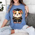 Cute Hamster Graduation Women's Comfort Colors T-Shirt Blue Jean