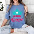 EMT Trauma Queen Paramedic Student T-Shirt Graduation Women's Comfort Colors T-Shirt Blue Jean