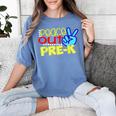 First Day Of School Shirt Peace Out Pre-K Graduation Kids So Women's Comfort Colors T-Shirt Blue Jean