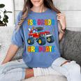 First Grade Graduation Monster Truck 1st Grade Graduate Women's Comfort Colors T-Shirt Blue Jean