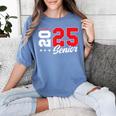 Football Senior Night Football Senior 2025 Graduation 51 Women's Comfort Colors T-Shirt Blue Jean