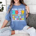 Future Class Of 2029 I Survived Passed 5th Grade Graduation Women's Comfort Colors T-Shirt Blue Jean