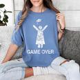 Game Over Graduate Gaming Graduation Cap Class Of 2018 Tee Women's Comfort Colors T-Shirt Blue Jean
