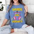 Gamer Girl Graduate Shirt Girls Kids Gamer Graduation Women's Comfort Colors T-Shirt Blue Jean