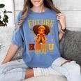 Girl Future HBCU Graduate Afro College Graduation Kids Women's Comfort Colors T-Shirt Blue Jean