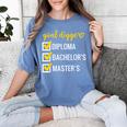 Goal Digger Inspirational Quotes Master's Degree Graduation Women's Comfort Colors T-Shirt Blue Jean
