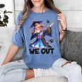 We Out Graduate Dabbing Anime Girl Grad Graduation Women's Comfort Colors T-Shirt Blue Jean