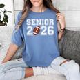 Graduate Senior Class Of 2026 Graduation American Football Women's Comfort Colors T-Shirt Blue Jean
