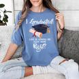 I Graduated Life Is Gonna Be Easy Now Right Graduation Women's Comfort Colors T-Shirt Blue Jean