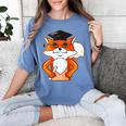Graduation Fox School Bachelor Master Doctor Study Women's Comfort Colors T-Shirt Blue Jean
