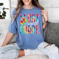 Graduation Peace Sign Out Eighth Grade Tie Dye Hippie Women's Comfort Colors T-Shirt Blue Jean