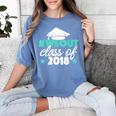 Graduation Shirt We Out Class Of 2018 Graduation Tee Women's Comfort Colors T-Shirt Blue Jean