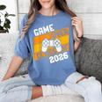 Graduation Video Gamer Game Over Class Of 2026 Senior Women's Comfort Colors T-Shirt Blue Jean