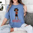 Graduation Woman Tshirt Black Melanin Masters Degree Women's Comfort Colors T-Shirt Blue Jean