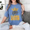 High School King Graduation Shirt Class Of 2018 Seniors Women's Comfort Colors T-Shirt Blue Jean