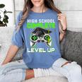 High School Level Complete Class Of 2024 Graduation Women's Comfort Colors T-Shirt Blue Jean