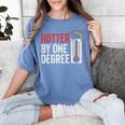 Hotter By One Degree Phd MBA College Graduation Women's Comfort Colors T-Shirt Blue Jean