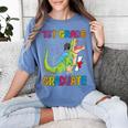Kids 1st Grade Graduate Dinosaur Trex 1st Grade Graduation Women's Comfort Colors T-Shirt Blue Jean