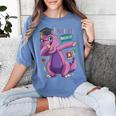 Kids Dabbing T Rex Graduation Kindergarten Class Of 2019 Women's Comfort Colors T-Shirt Blue Jean