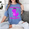 Kids Kindergarten Graduation Idea For Girls Dinosaur Women's Comfort Colors T-Shirt Blue Jean