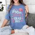 Kids Little Miss Pre-K Grad 2025 Preschool Girls Prek Graduation Women's Comfort Colors T-Shirt Blue Jean