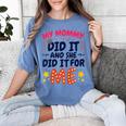 Kids My Mommy Did It Graduation Mom Graduate Women's Comfort Colors T-Shirt Blue Jean