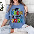Kids Pre-K Grad 2025 Preschool Prek Graduation Women's Comfort Colors T-Shirt Blue Jean