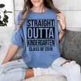 Kids Straight Outta Kindergarten Class Of 2019 Graduation Women's Comfort Colors T-Shirt Blue Jean