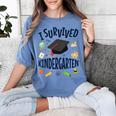 Kindergarten Graduation Shirt I Survived Kindergarten Women's Comfort Colors T-Shirt Blue Jean