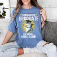 Kindergarten Graduation Shirts 2019 Shark Grad Toddler Women's Comfort Colors T-Shirt Blue Jean