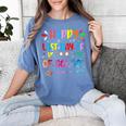 Last Day Of School Tie Dye School Graduation Summer Teacher Women's Comfort Colors T-Shirt Blue Jean