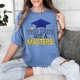 Masters Degree Proud Dad Graduation Shirt MBA Social Work Women's Comfort Colors T-Shirt Blue Jean