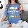 Next Stop Kindergarten Preschool Graduation 2025 Boy Girl Women's Comfort Colors T-Shirt Blue Jean