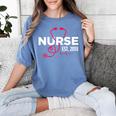 Nurse Graduate Graduation 2018 Nursing School Shirt Women's Comfort Colors T-Shirt Blue Jean