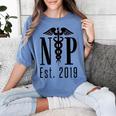 Nurse Practitioner Graduation NP Est 2019 Shirt Women's Comfort Colors T-Shirt Blue Jean