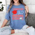 Nurse Survived Nursing School Graduation Women's Comfort Colors T-Shirt Blue Jean