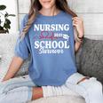 Nursing School Survivor 2025 RN ER Graduation Nurse Grad Women's Comfort Colors T-Shirt Blue Jean